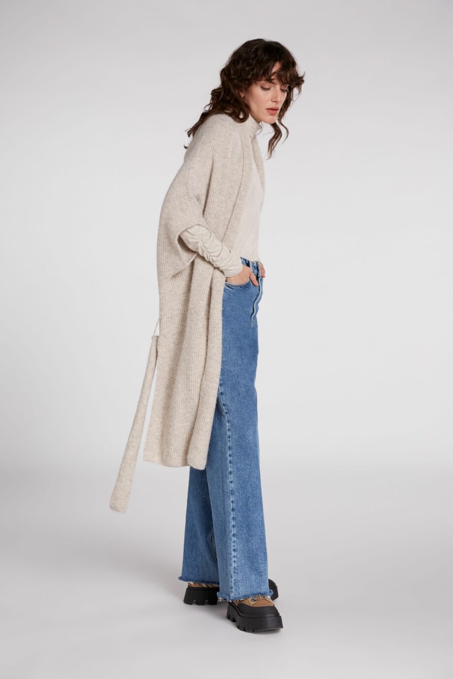 Oui Damen Langarmshirt mit Rollkragen