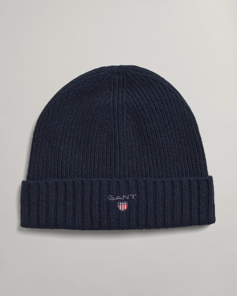 GANT Gefütterte Beanie Mütze aus Wolle