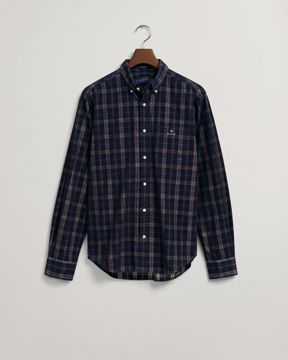 GANT Herren Regular Fit Karohemd aus Cord