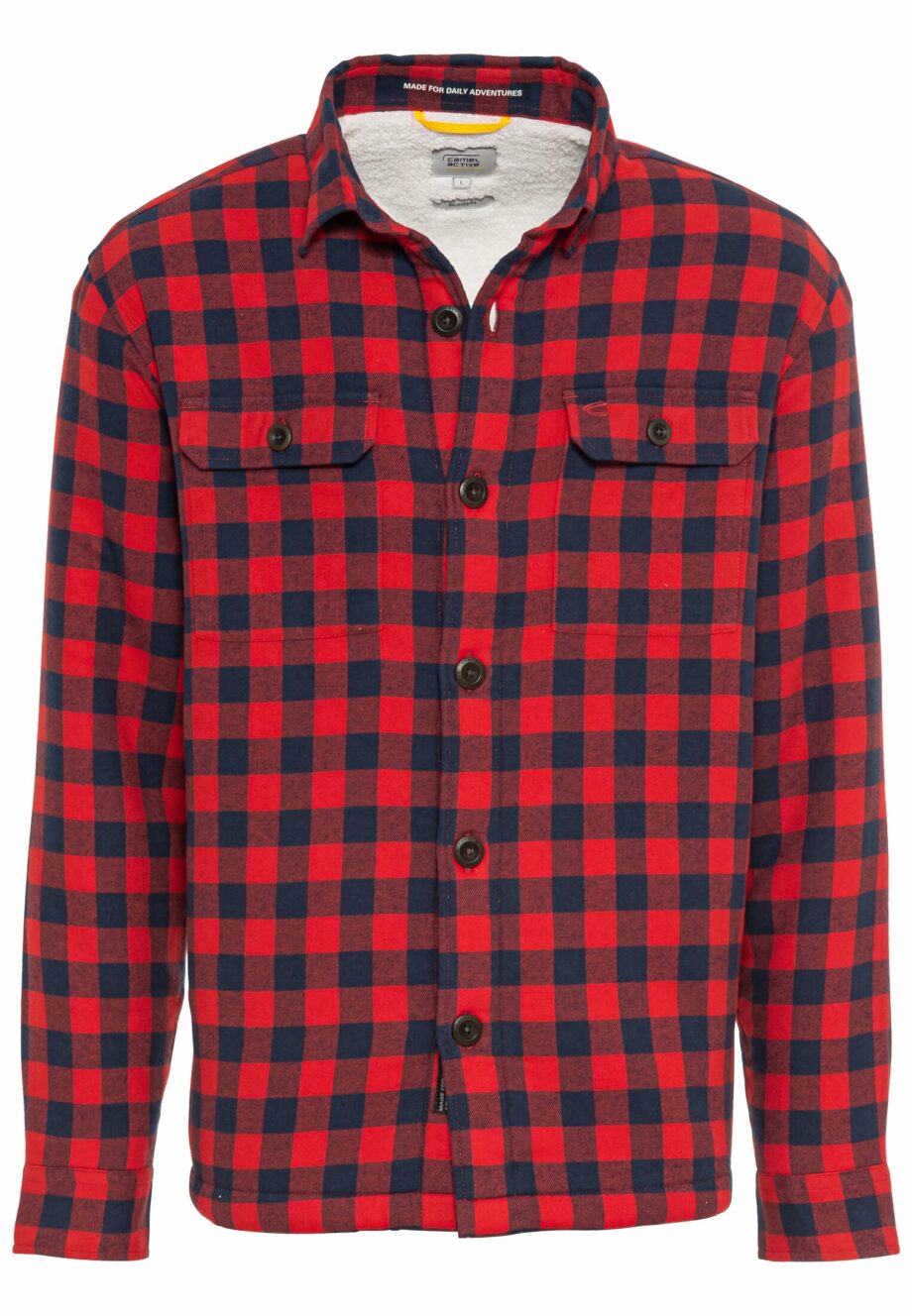 Camel Herren Overshirt mit Teddyfell