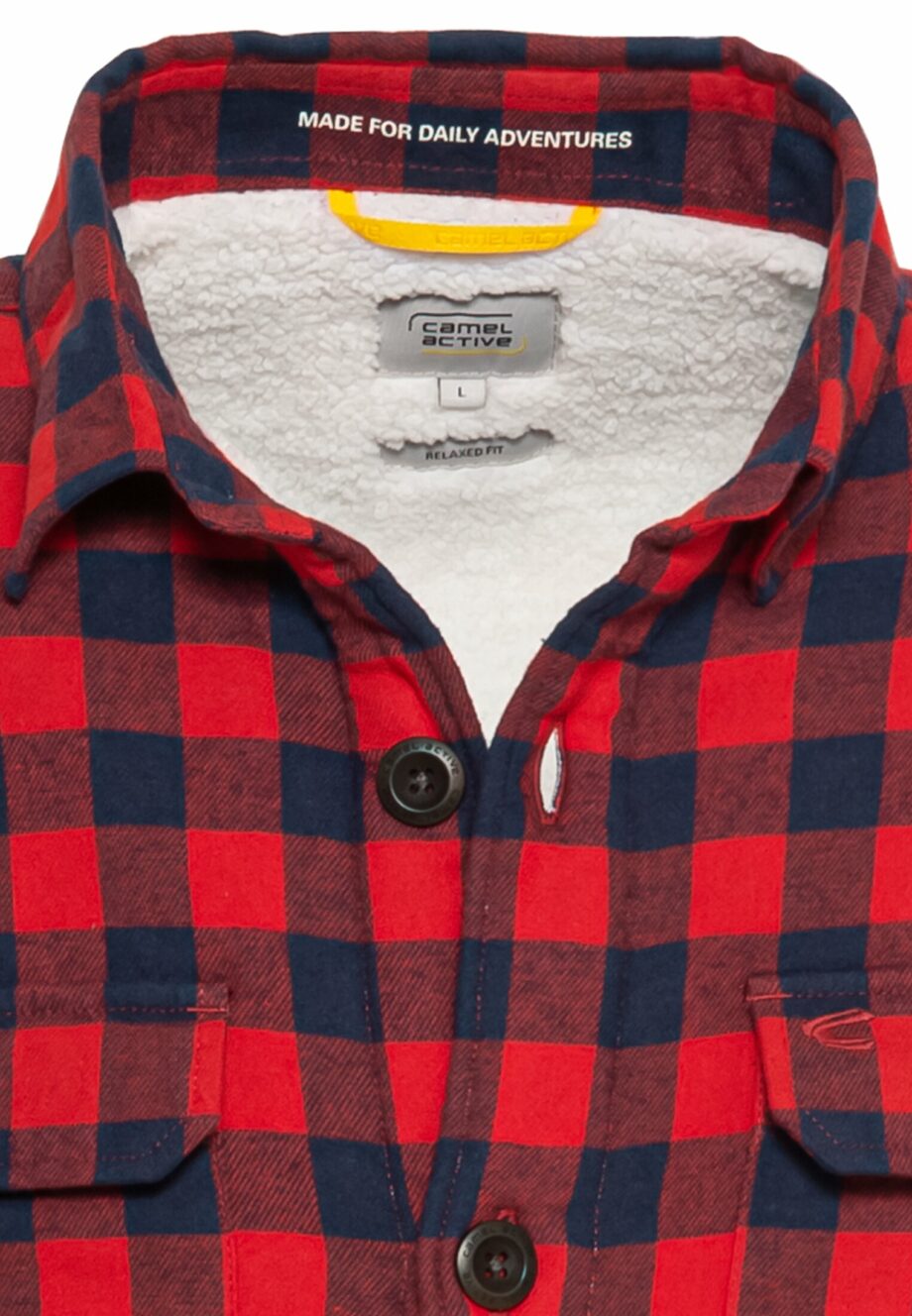 Camel Herren Overshirt mit Teddyfell
