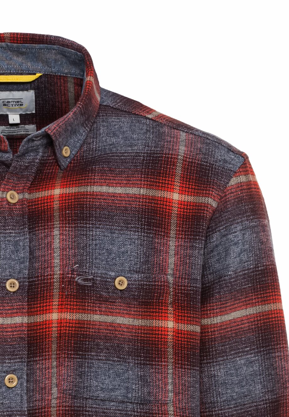 Camel Herren Flanellhemd