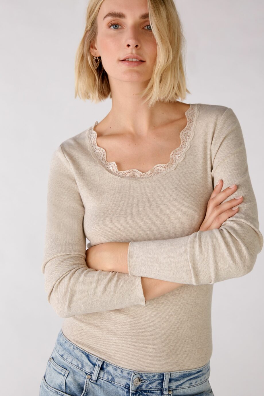 Oui Damen Langarmshirt