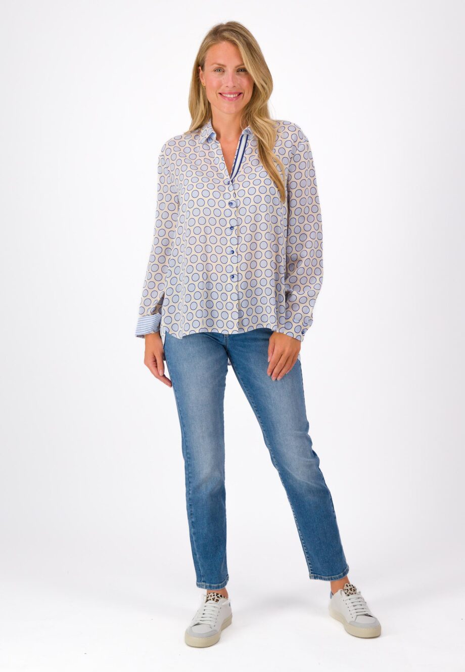 JUST WHITE Damen Bluse