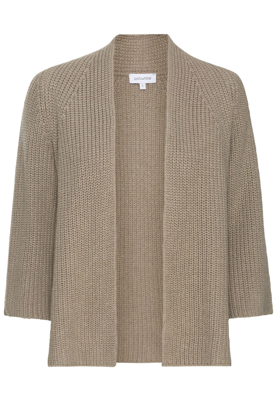 JUST WHITE Damen Strickjacke
