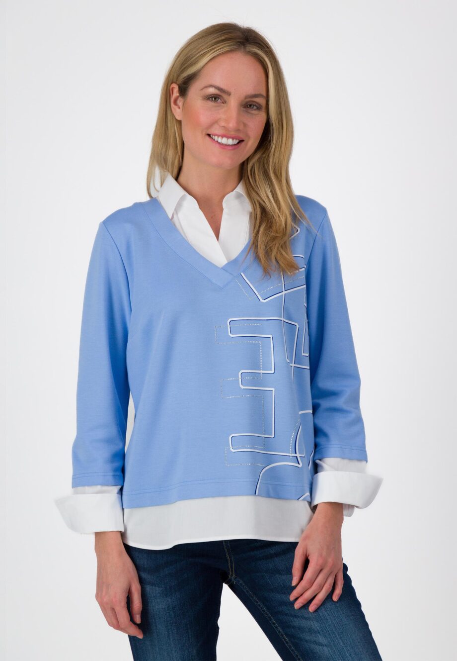 JUST WHITE Damen Pullover