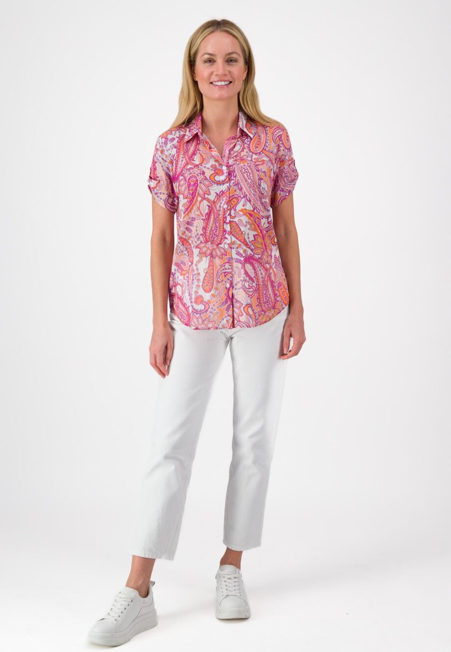 JUST WHITE Damen Bluse