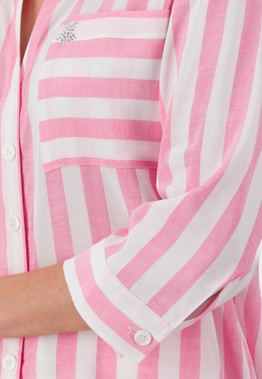 JUST WHITE Damen Bluse