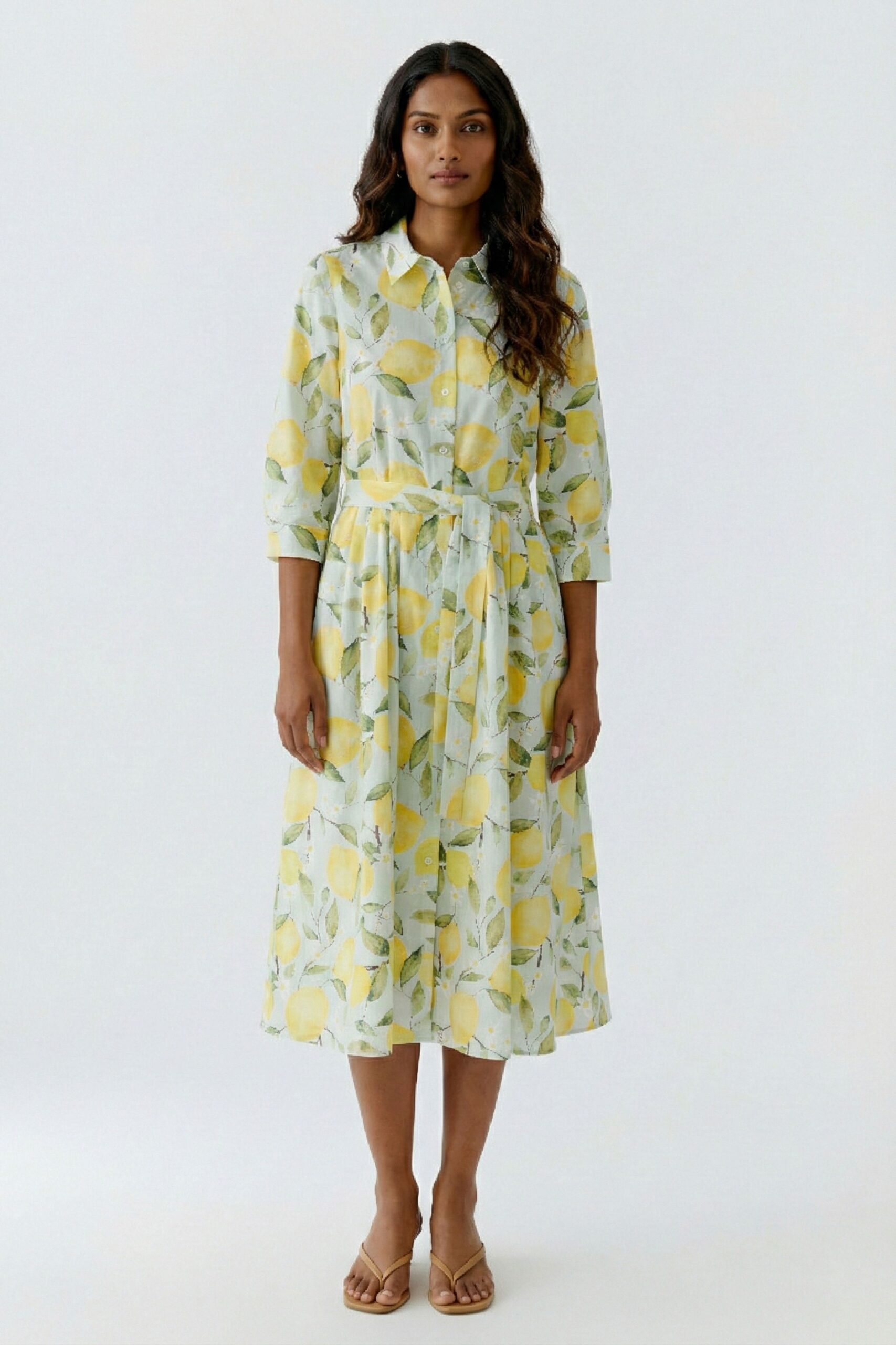 Oui Damen Midikleid