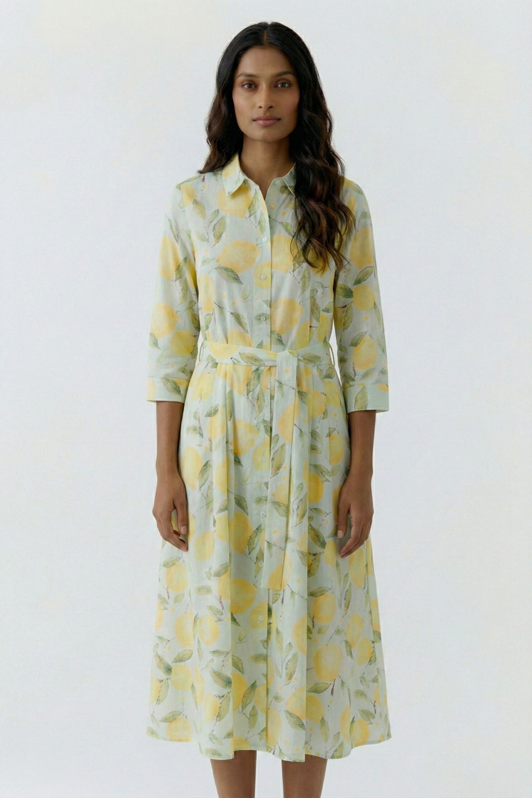 Oui Damen Midikleid