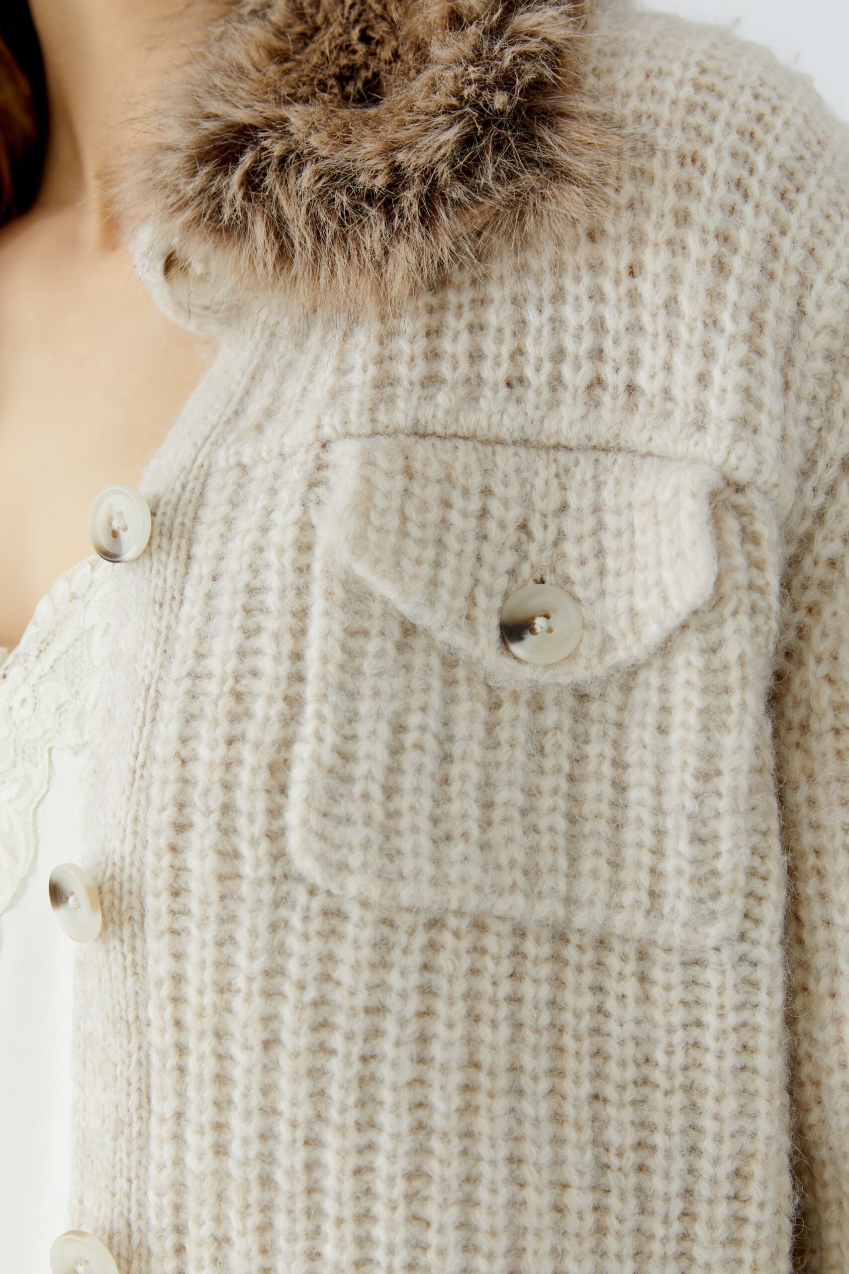 Oui Damen Strickjacke – Bild 5