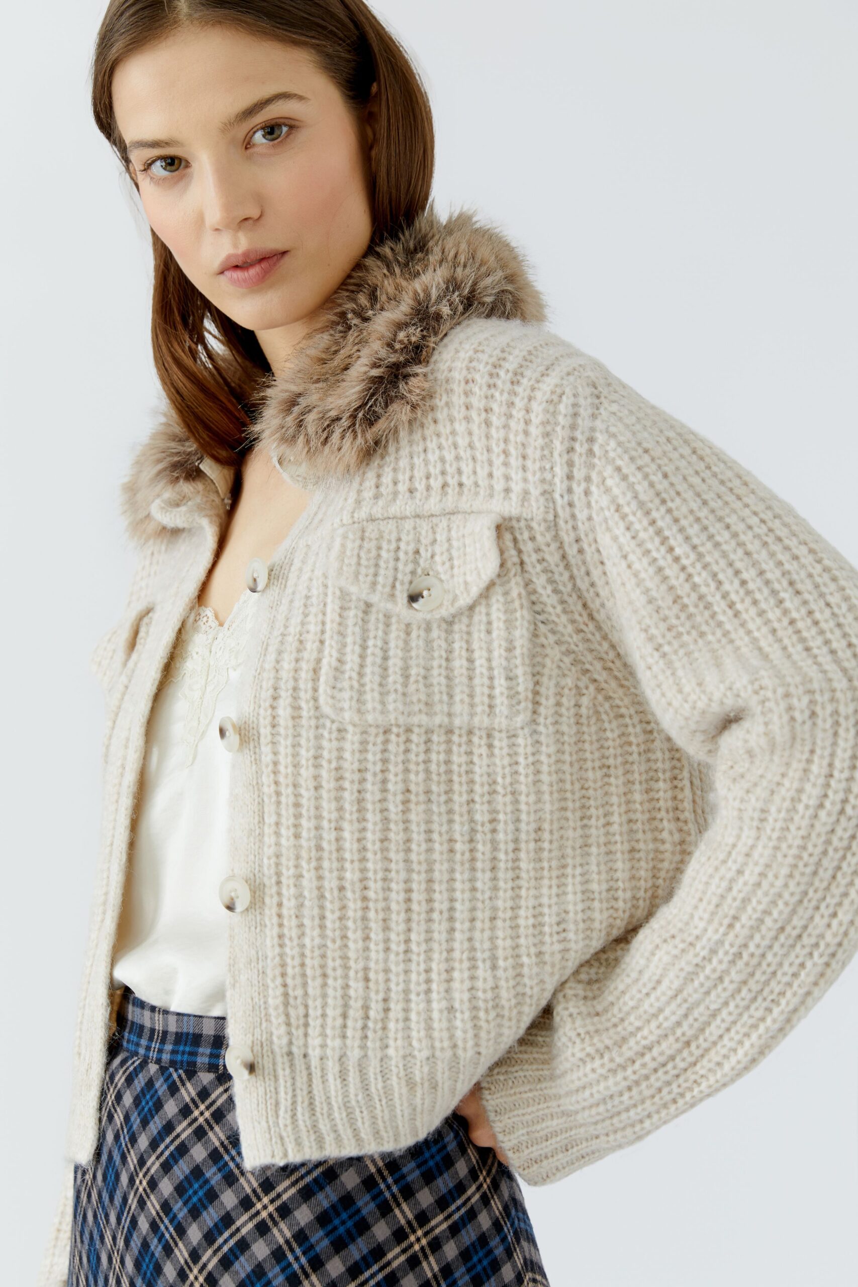 Oui Damen Strickjacke – Bild 6
